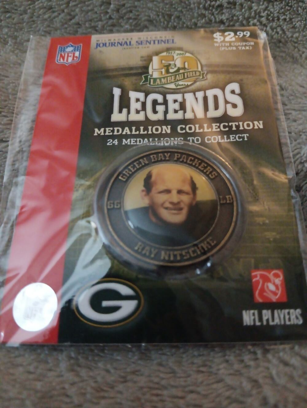 Activa Legends Medallion Collection Green Bay Packers Ray Nitsche